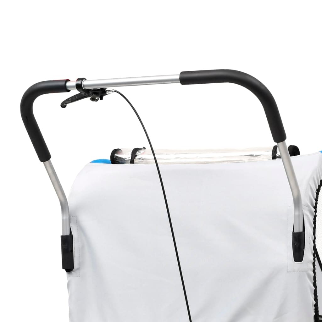 2-in-1 Kids' Bicycle Trailer & Stroller Dark Blue and Grey 18 2-in-1 Kids Bicycle Trailer & Stroller Dark Blue and Grey